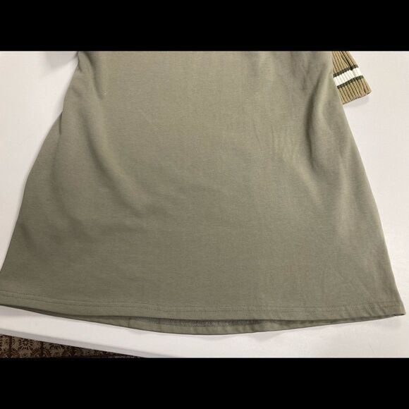 EASEL, olive green Women’s dress, Size Small long sleeves sweater cuffs pockets - Picture 2 of 9
